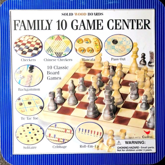 Cardinal | Games | Family Classic Wood Board Games Set Chess Checkers ...
